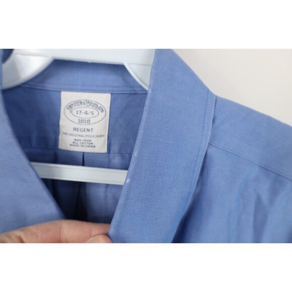 Vtg 90s Brooks Brothers Mens 17 34/35 Distressed Cotton Button Down Shirt OCBD - Picture 6 of 16